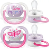 Ultra Air Pacifier I Love Mama, 0-6M, GIRL