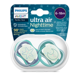 Ultra Air Soother Night Time Pack of 2, 6-18M BOY