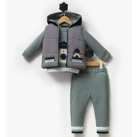 PENGUIN 3-PIECE SUIT 9-12-18m