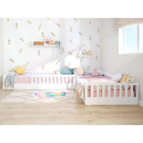 Montessori bed white barrier 90*190cm