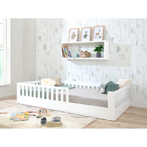 Montessori bed white barrier 90*190cm