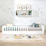 Montessori bed white barrier 90*190cm