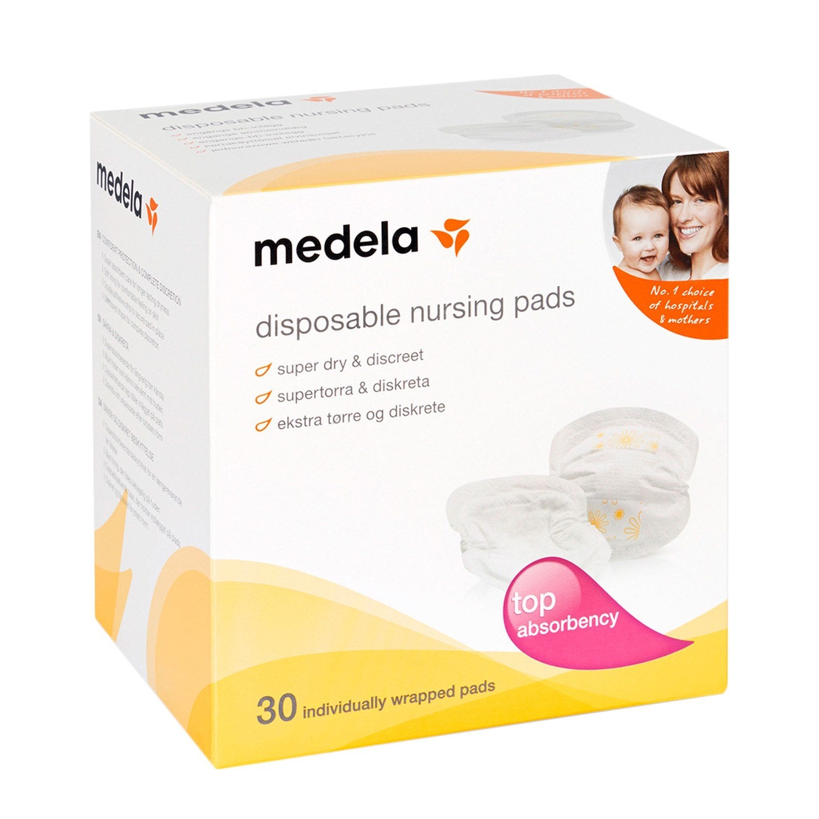 Medela - Disposable Nursing Pads, 30 Pads/Box - #89973 NIB mommy drip,  coverage